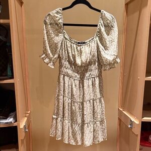 Trixxi Cream Floral Mini Dress